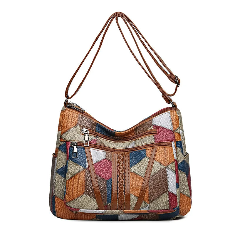 Elin™ Vintage Patchwork Shoulder Bag