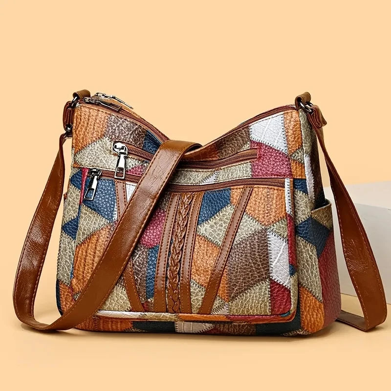 Elin™ Vintage Patchwork Shoulder Bag