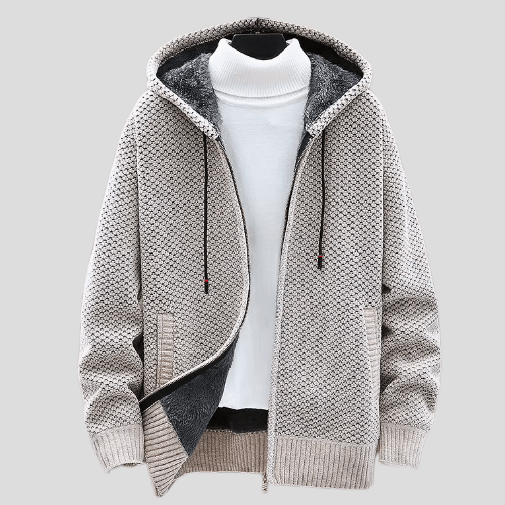 Quentin™ | Fleece-Lined Knit Hoodie
