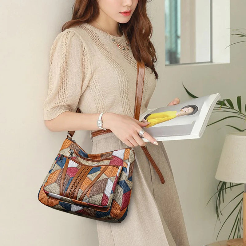 Elin™ Vintage Patchwork Shoulder Bag