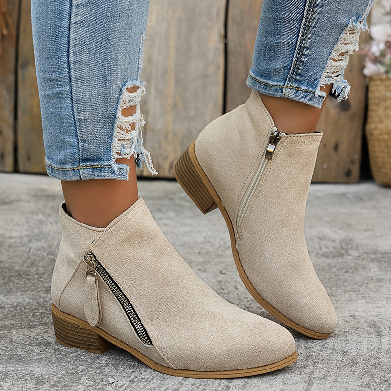 Clarissa™ Zip Ankle Boots
