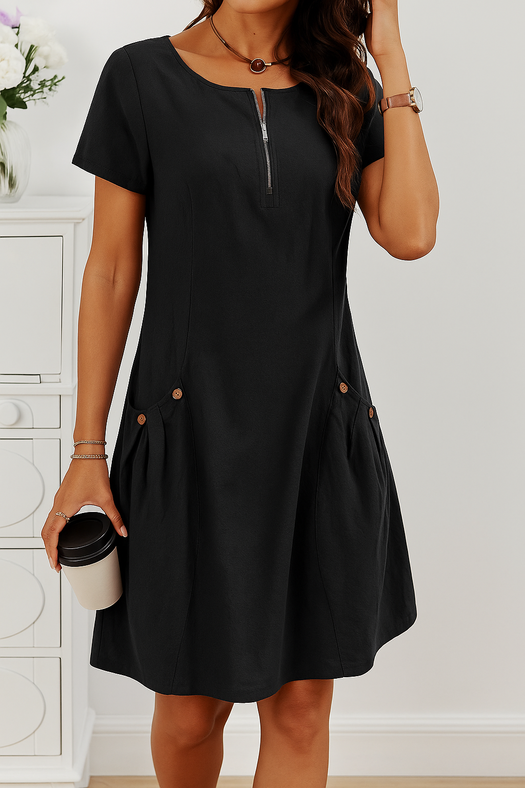 Sia™ Comfort Zip Dress