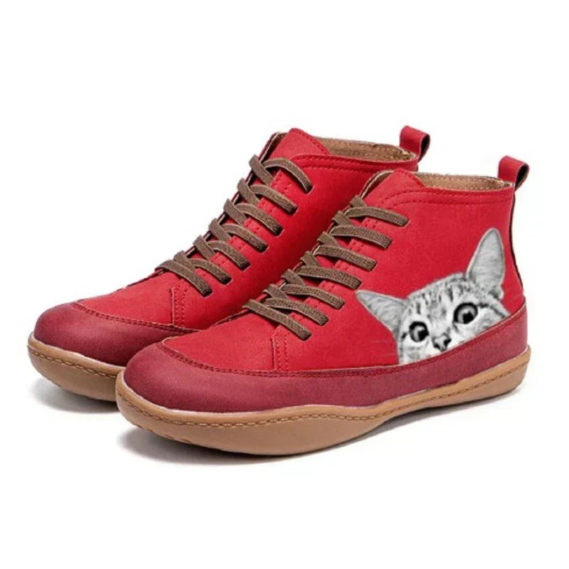 Clara | Leather Ankle Boots for Cat Lovers