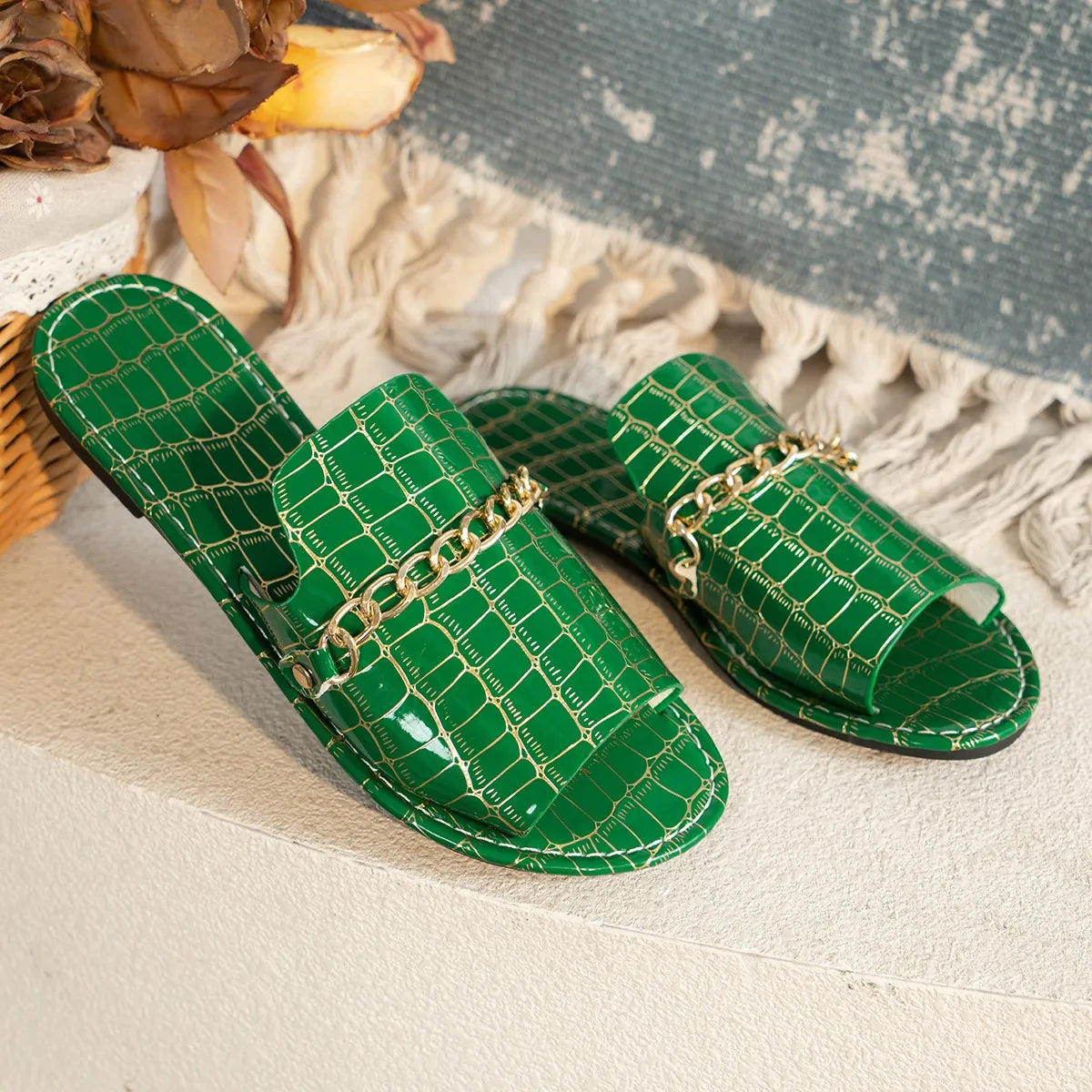 Fanya™ Luxe Chain Comfort Slides