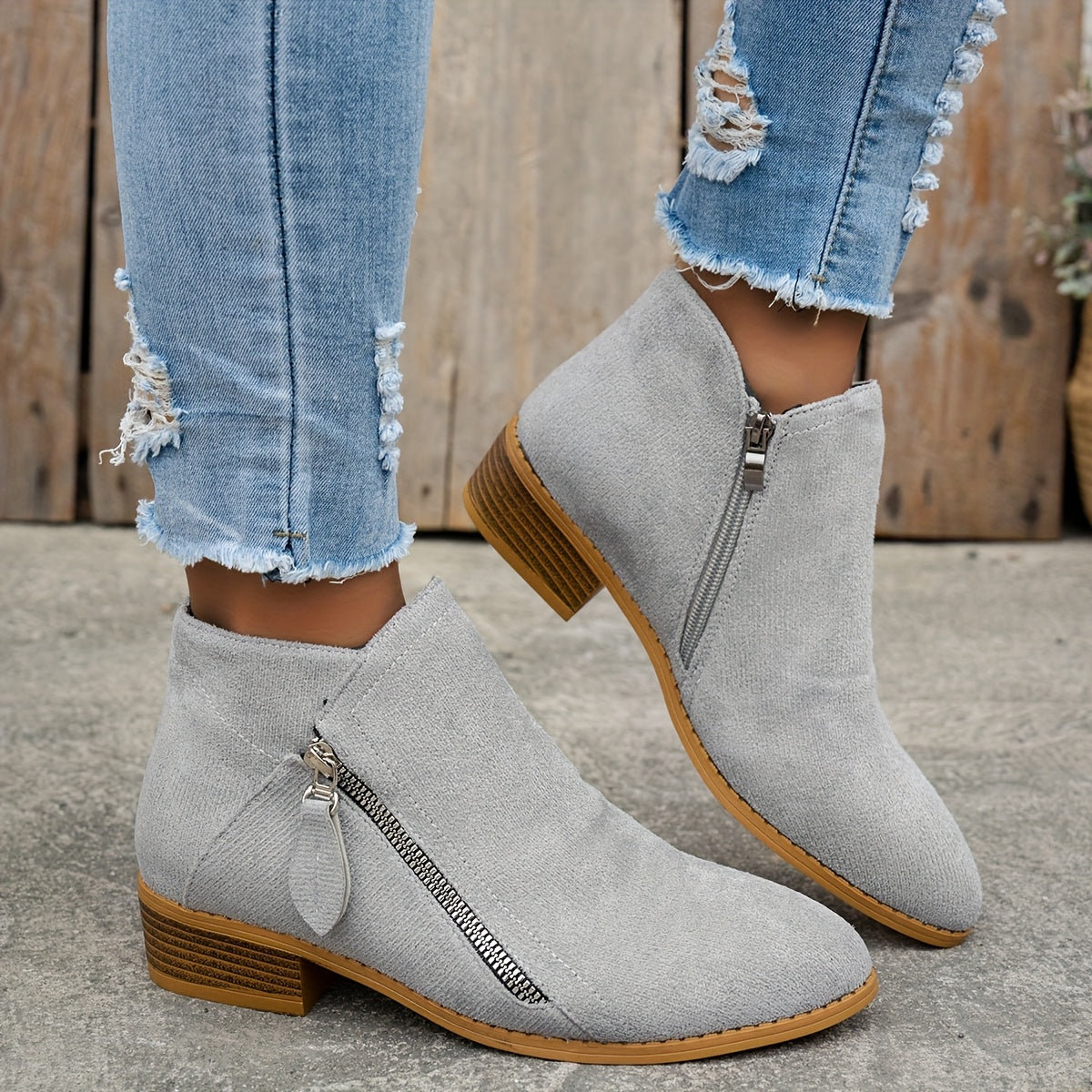 Clarissa™ Zip Ankle Boots