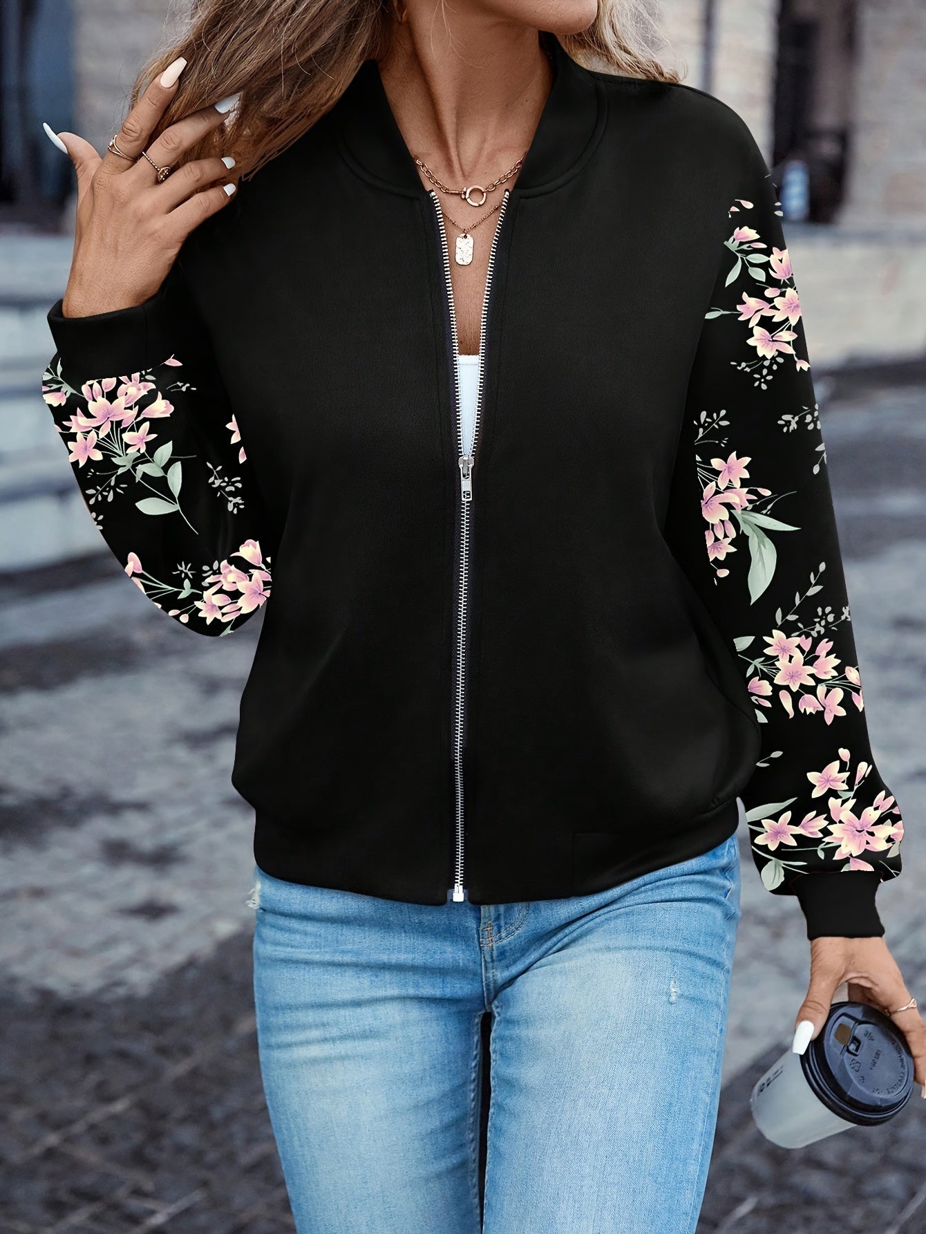 Kessia™ The Blooming Bomber Jacket