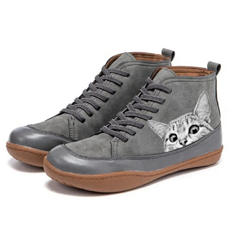 Clara | Leather Ankle Boots for Cat Lovers