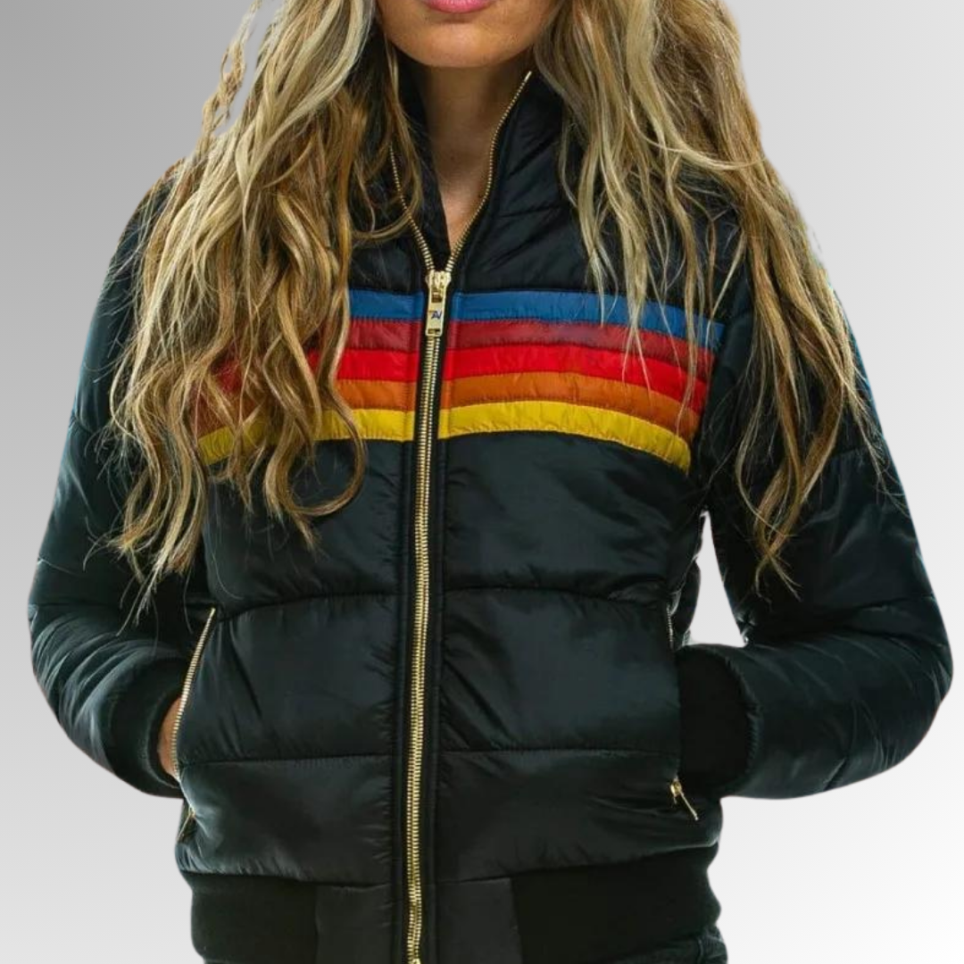 Faye™ Rainbow Stripe Zip Jacket
