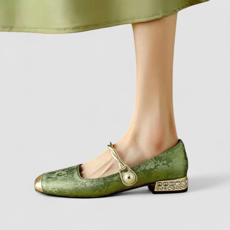 Sabella™ – Elegant Flats with Pearl Detail