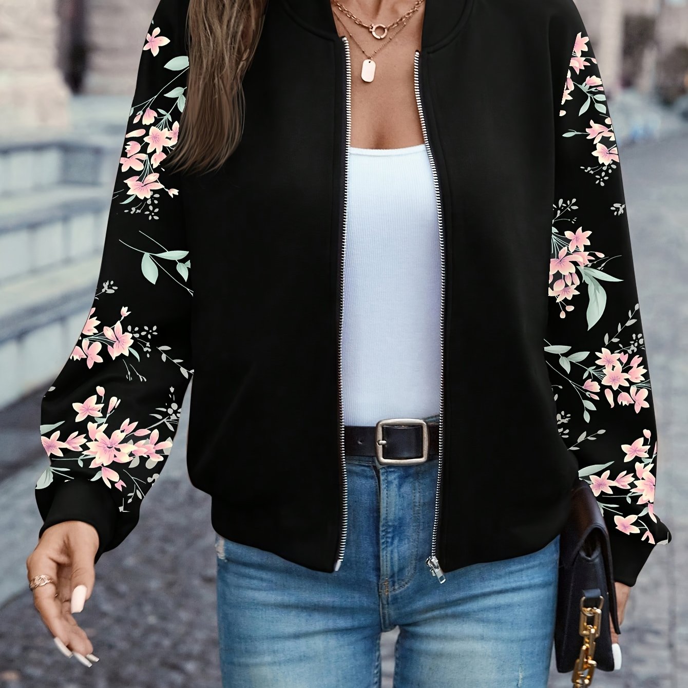 Kessia™ The Blooming Bomber Jacket